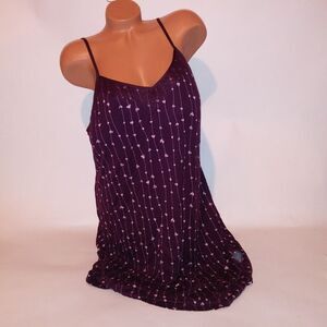 Ambrielle‎ Lingerie Babydoll XXL 2X Purple Pink Hearts Padded Wireless